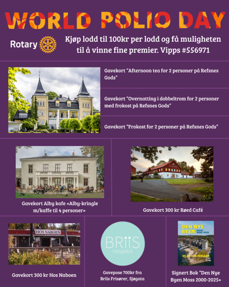 Bidra til bekjempelsen av polio. Kjøp lodd!