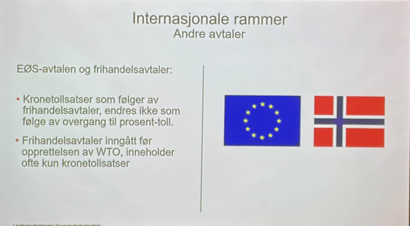 Toll og avgifter - Importvernet for jordbruksvarer